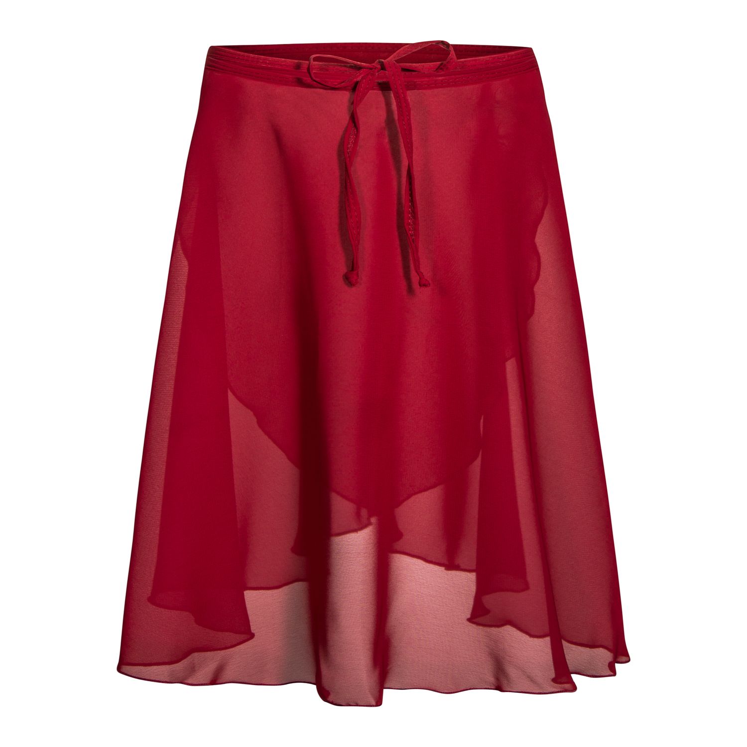 CHIFFON WRAP SKIRT | BORDEAUX