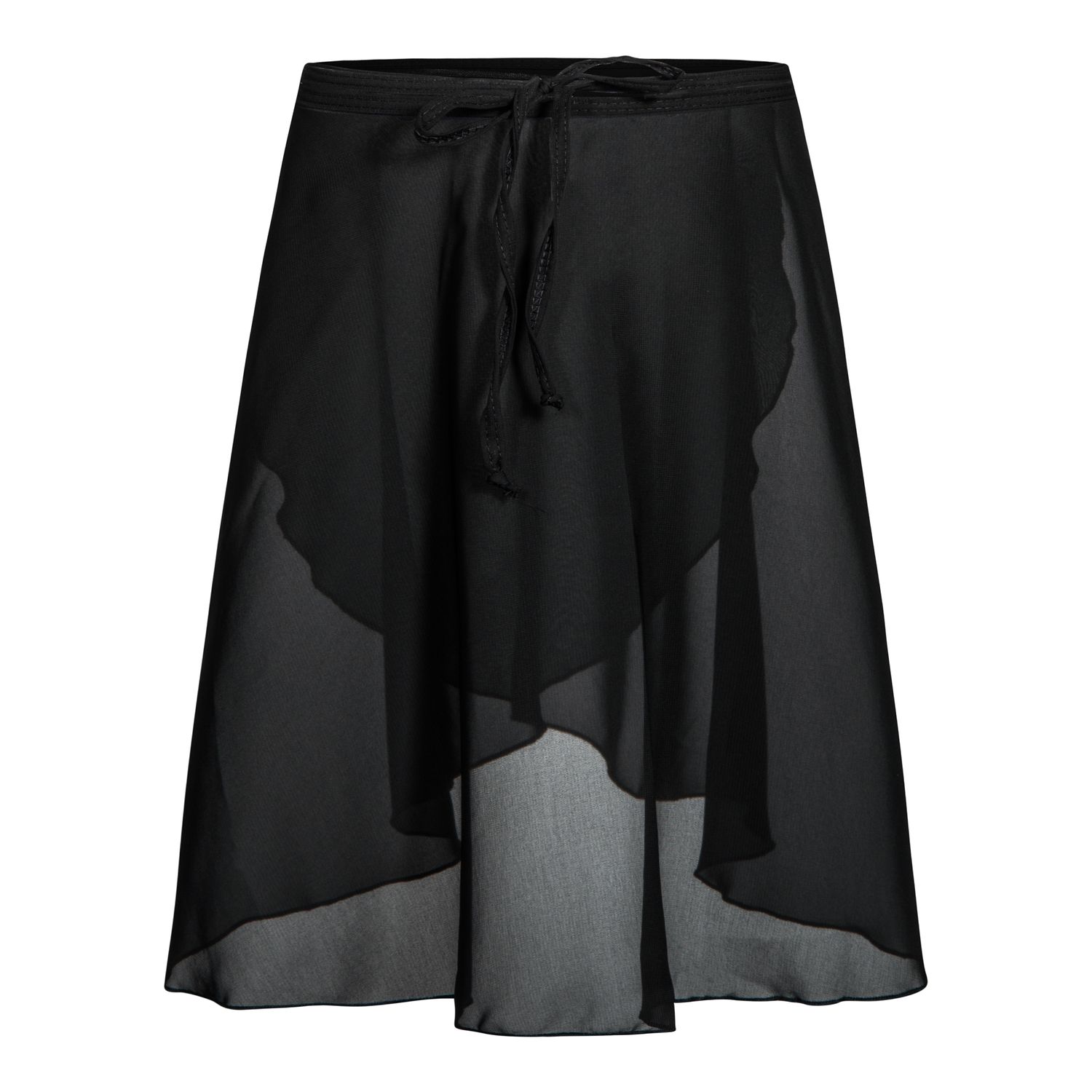 CHIFFON WRAP SKIRT | BLCK