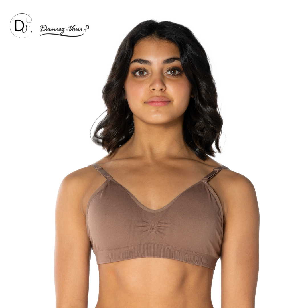 SEAMLESS BRA - BROWN